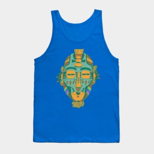 Mountain Green African Mask 5 Tank Top